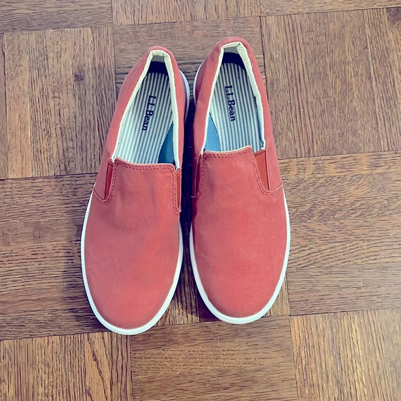 L.L. Bean Shoes - L.L. Bean Red Canvas Slip-Ons